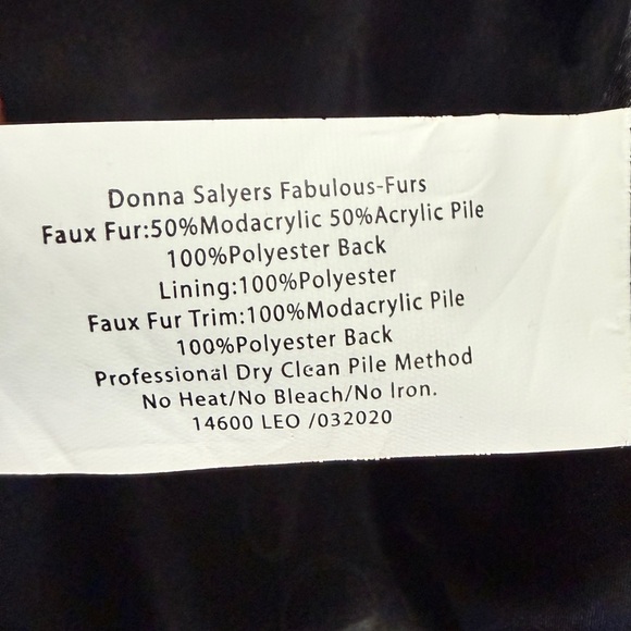 Donna Salyers Fabulous-Furs Faux Fur Animal Print Jacket - Size Medium - Picture 11 of 11